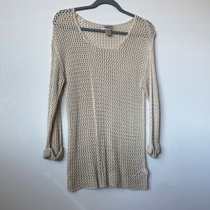 Perfect tan beachy sweater/coverup